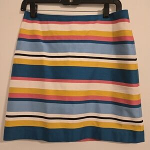 LOFT Blue A-Line Mini Skirt Casual Resort